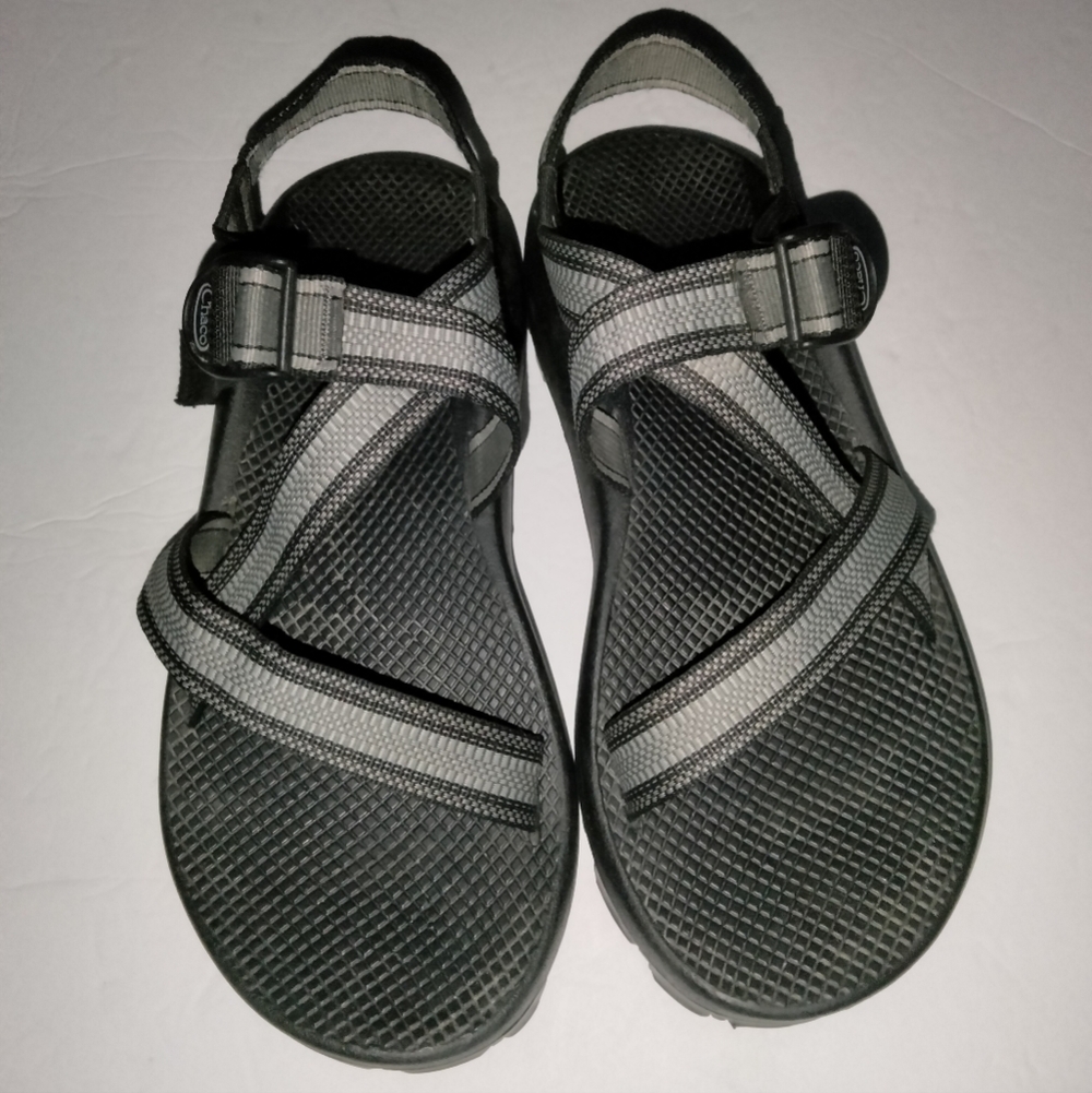 Chaco (Size 11) Men's Black & Gray Z/1 Adjustable Strap Outdoor Open Toe Sandals